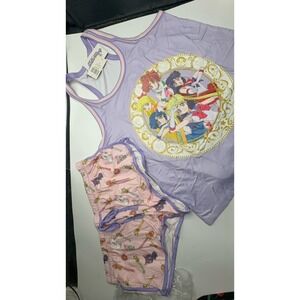 NEW women's size XL Sailor Moon Tank top & short Shorts loungewear or pajama set